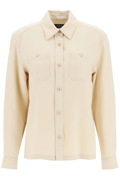 APC 'CHLOE' WOOL AND VISCOSE OVERSHIRT