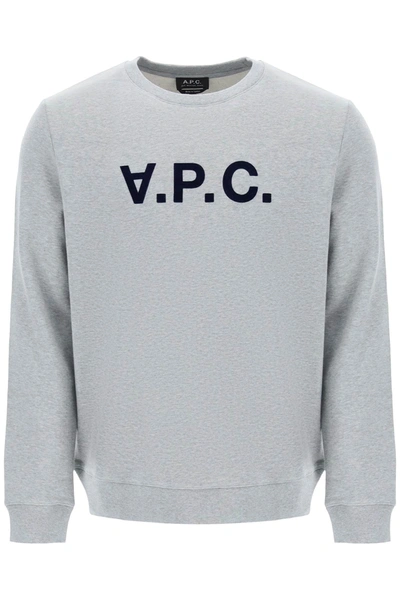 A.p.c. Sweatshirt Logo In Grey