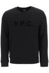 A.p.c. V.p.c. Flock Logo Sweatshirt In Black
