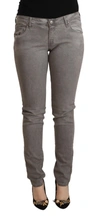 ACHT GRAY COTTON LOW WAIST SKINNY PUSH UP DENIM JEANS