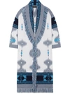 Alanui Intarsia-knit Jacquard Coat In Multicolor