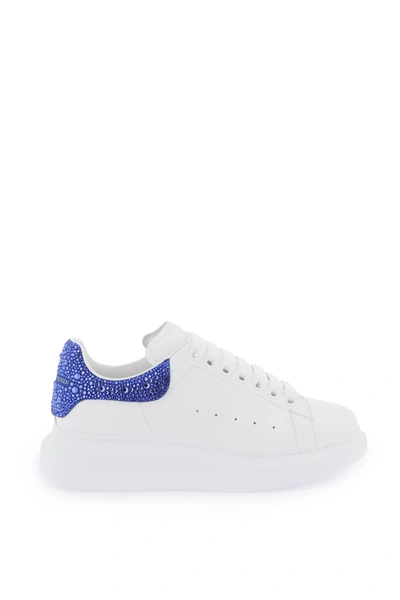 Alexander Mcqueen Oversize Sneakers In White,paris Blue