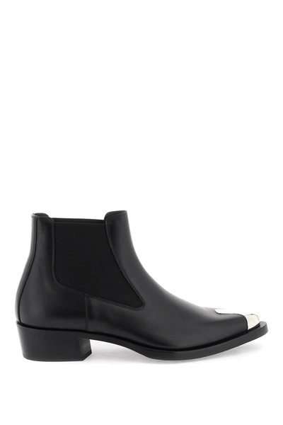 Alexander Mcqueen Punk Chelsea Ankle Boots In Black