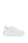Alexander Mcqueen White Sprint Runner Low Top Leather Sneakers In Mixed Colours