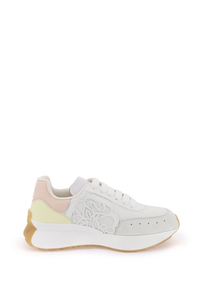 Alexander Mcqueen Trainers White In White/pearl/blush/anise