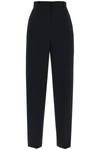 Alexander Mcqueen Fluid Crepe Trousers In Black