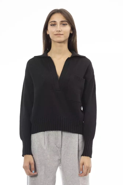 Alpha Studio Wool Women's Jumper In Black