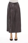 ALPHA STUDIO BROWN POLYETHYLENE SKIRT