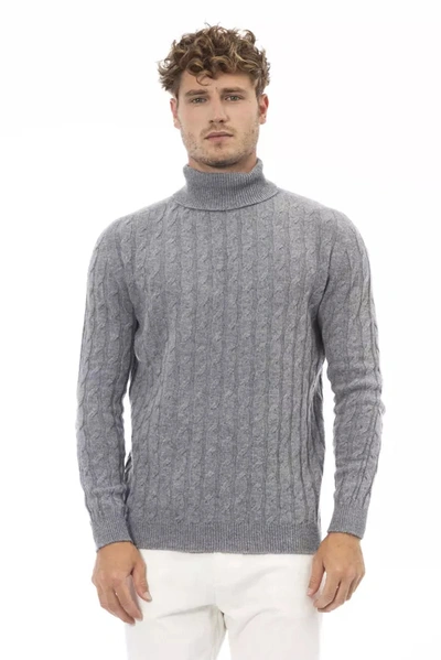 Alpha Studio Gray Viscose Sweater