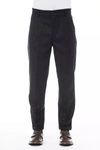 ALPHA STUDIO GRAY WOOL JEANS & PANT