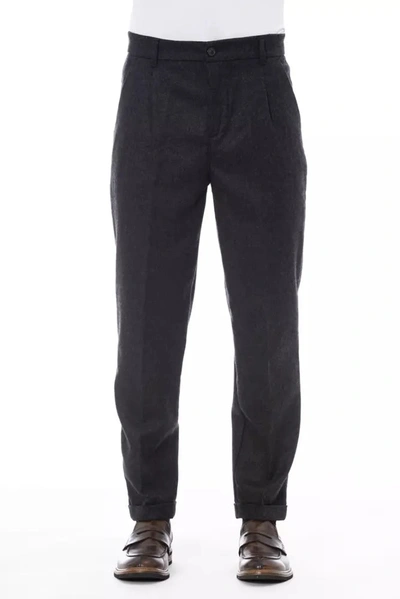 Alpha Studio Wool Jeans & Men's Trouser In Grey