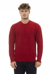 ALPHA STUDIO RED WOOL SWEATER