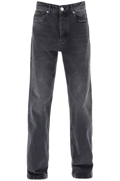 Ami Alexandre Mattiussi Ami Paris Loose Jeans With Straight Cut In Grey