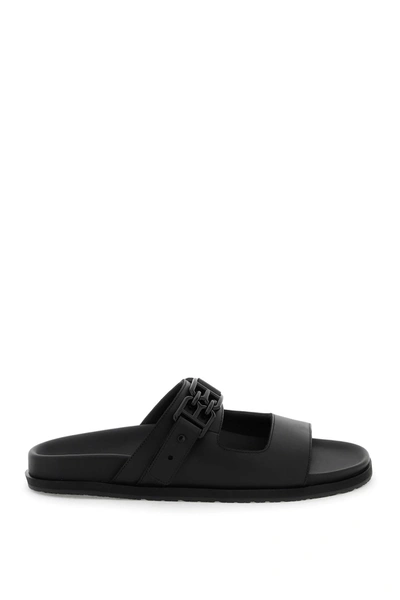 Bally Emma Leather Slides In Black