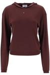 Bally Emblem Jersey Hoodie In Purple