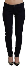 Costume National Black Low Waist Skinny Women Denim Jeans In Black