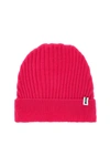 Bonsai Ribbed Beanie Hat In Fuchsia