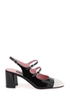 Carel Papaya Sling-back Leather Courts In Mixed Colours