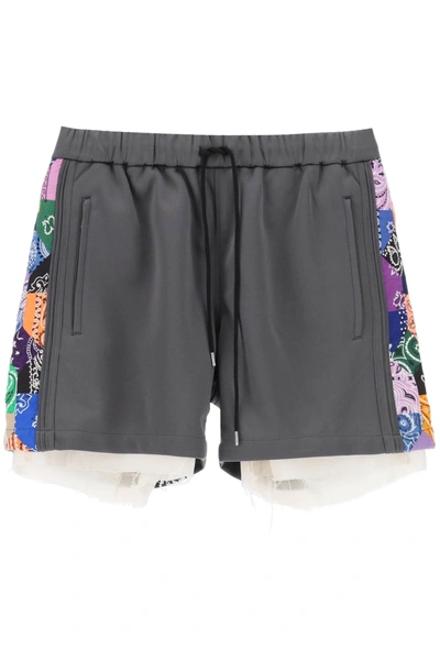 Children Of The Discordance Jersey Shorts With Bandana Bands In Grey