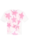 COLLINA STRADA TIE-DYE STAR T-SHIRT WITH O-RING DETAIL