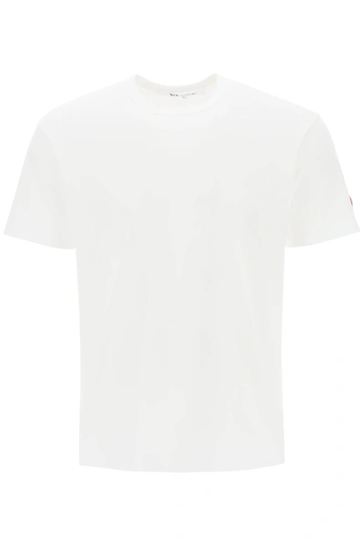 Comme Des Garçons Play Logo-patch Cotton T-shirt In White