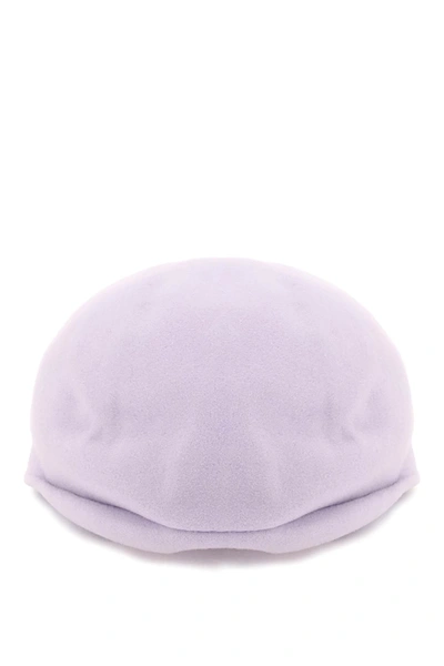 Comme Des Garçons Shirt Wool Flat Cap In Purple