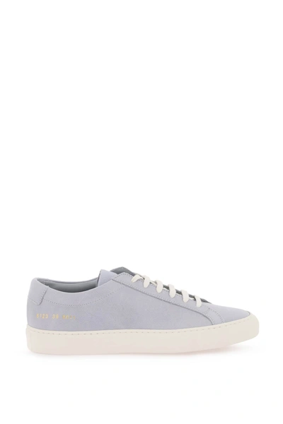 Common Projects Original Achilles Leather Trainers In Light Blue