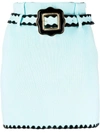 Cormio Helga Belted Knitted Mini Skirt In Turquoise