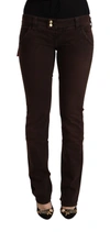 Cycle Black Cotton Distressed Low Waist Slim Fit Denim Jeans In Brown