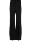 Del Core High-waist Flared Trousers In Black