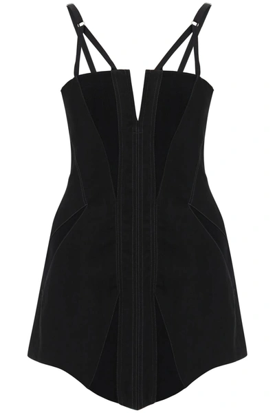 DION LEE FORK NYLON MINI DRESS