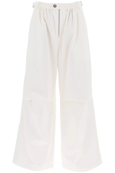 Dion Lee Oversized Parachute Trousers In White