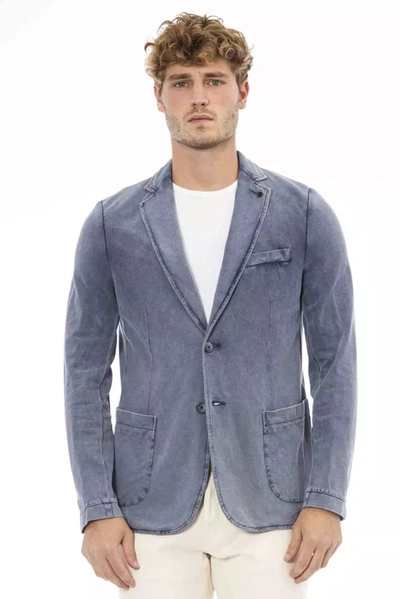 Distretto12 Blue Cotton Blazer