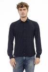 DISTRETTO12 BLUE POLYAMIDE SHIRT