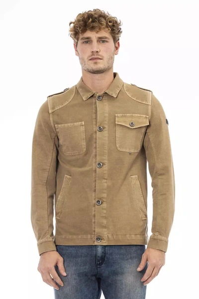 DISTRETTO12 BROWN COTTON JACKET