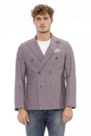 Distretto12 Purple Cotton Blazer In Purple