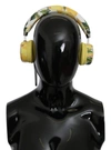 DOLCE & GABBANA WHITE YELLOW LEMON PRINT HEADSET HEADPHONES