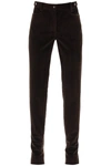 Dolce & Gabbana Ribbed Velvet Pants In Brown