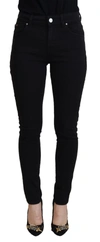 Dolce & Gabbana Black Skinny Denim Cotton Stretch Trouser Jeans In Black