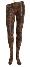 Dolce & Gabbana Black Floral Print Stockings Nylon Tights In Black