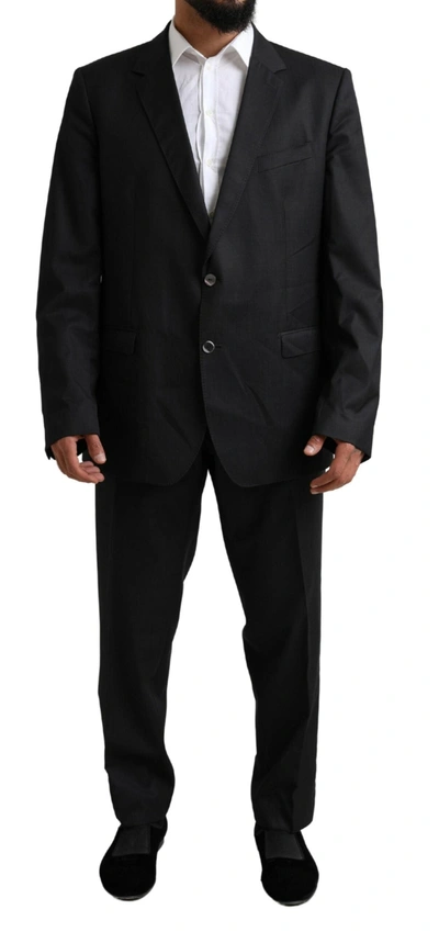 Dolce & Gabbana Black Martini Single Breasted 2 Piece Suit