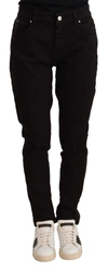 DOLCE & GABBANA BLACK SKINNY SLIM DENIM COTTON STRETCH JEANS