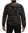 DOLCE & GABBANA BROWN KNITTED WOOL FATTO A MANO jumper