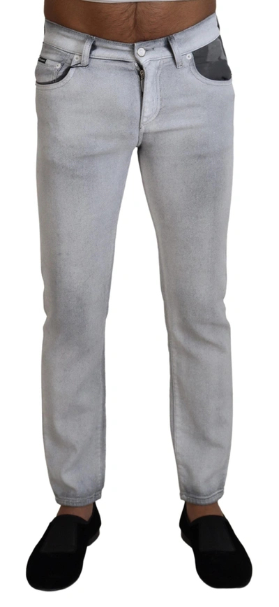 Dolce & Gabbana Gray Washed Skinny  Denim Jeans