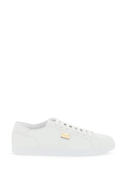 Dolce & Gabbana Leather 'saint Tropez' Trainers In White