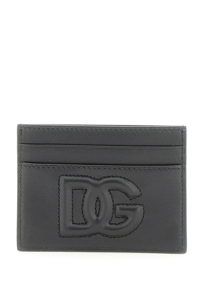Dolce & Gabbana Logoed Cardholder In Black
