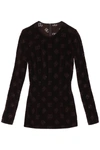 Dolce & Gabbana Logo Monogram Long-sleeved T-shirt In Brown