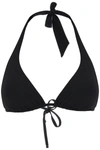 Dolce & Gabbana Leopard-print Triangle Bikini Top In Black
