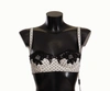 Dolce & Gabbana White Black Polka Dot Satin Lace Balconette Bra In White