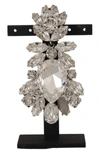 DOLCE & GABBANA WHITE LARGE BAROQUE CRYSTAL  BROOCH
